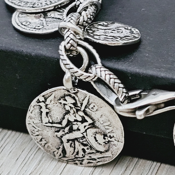 NEW Silpada Sterling Silver Roman Coin Cha Cha Bracelet B1624 - Picture 12 of 15